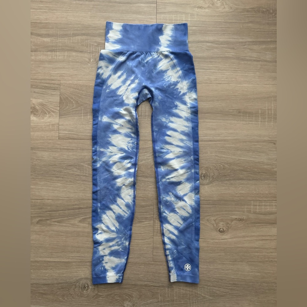 Blue Tie Dye Tory Burch Athletic Leggings